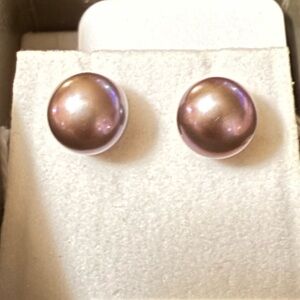 HONORA Black Pearl 8mm Earrings.